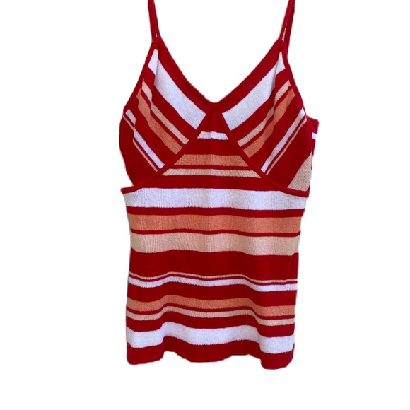 bebe cami cotton knit sweater stripe top Medium - Picture 2 of 12